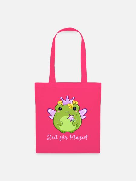 Zeit für Magie Frosch als Fee mit Zauberstab  - Stoffbeutel - Azalea