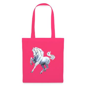 Handgemaltes Wildpferd – Edler Schimmel Design - Stoffbeutel - Azalea - Vorne