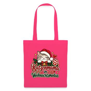 Katzenmama im Weihnachtsmodus - Stoffbeutel - Azalea - Vorne