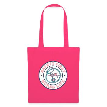Nurse Life Safety First Retro-Stethoskop-Geschenk - Stoffbeutel - Azalea - Vorne