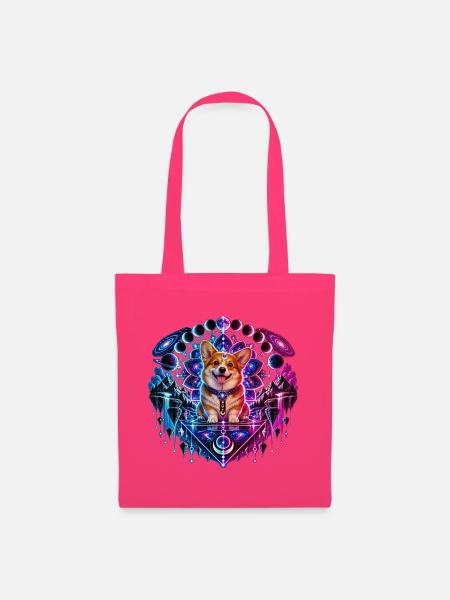 Kosmischer Corgi – Mandala & Galaxie - Stoffbeutel - Azalea