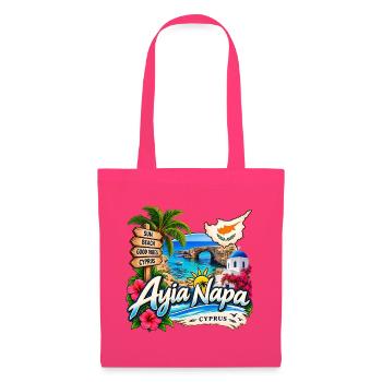 Ayia Napa – Sonne, Strand & Zypern - Stoffbeutel - Azalea - Vorne