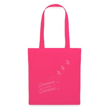 Dahoam isch dahoam Schwaben Schwalben T-Shirt - Stoffbeutel - Azalea - Vorne