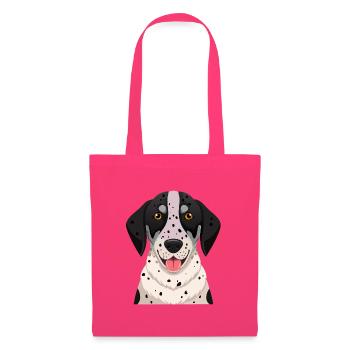Braque d’Auvergne Jagdhund (Nah/Porträt) - Stoffbeutel - Azalea - Vorne