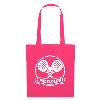 Padelcrew Padel Tennis Schläger Emblem T-Shirt - Stoffbeutel - Azalea - Vorne