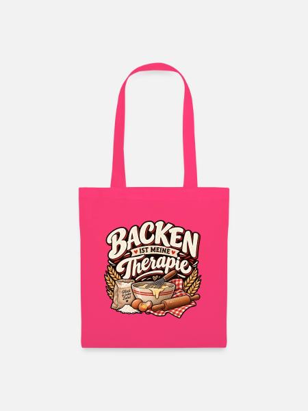 Backen ist meine Therapie Bäcker Geschenk - Stoffbeutel - Azalea