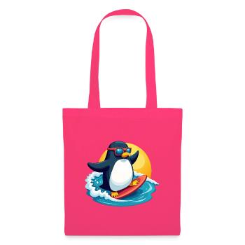 Cool Surfing Penguin Summer Beach Design - Stoffbeutel - Azalea - Vorne