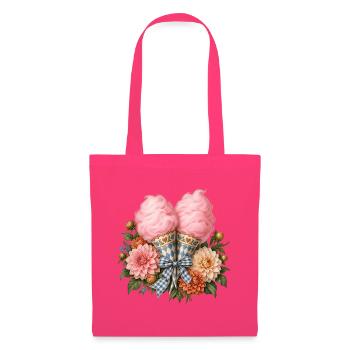 Zuckerwatte mit Blumen & Trachtenschleife - Stoffbeutel - Azalea - Vorne