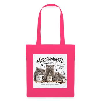 Morgenmuffel Britische Katzenkaffee BKH - Stoffbeutel - Azalea - Vorne