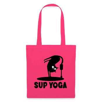 Sup Cat Yoga - Stoffbeutel - Azalea - Vorne