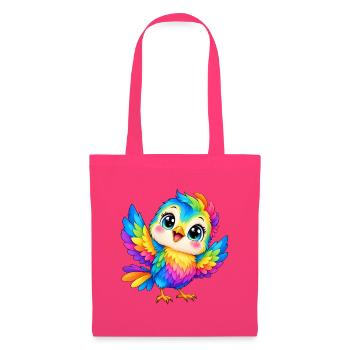 Kawaii Mehrfarbige Vogel - Stoffbeutel - Azalea - Vorne