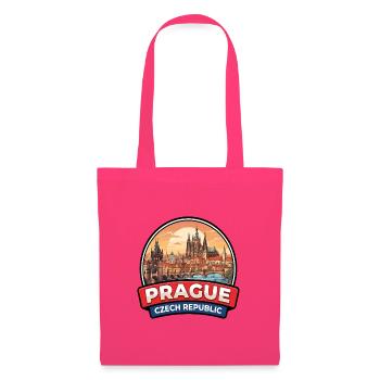 Prag, Tschechische Republik Reiseabzeichen Schlossgeschenk - Stoffbeutel - Azalea - Vorne