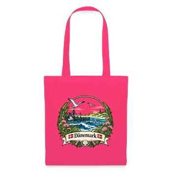 Dänemark Küstenlogo mit Möwen - Stoffbeutel - Azalea - Vorne