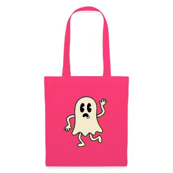 Retro ghost waving hello with a surprised face - Stoffbeutel - Azalea - Vorne