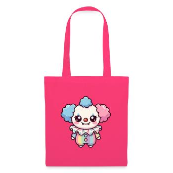 Süßer Cartoon-Clown mit Pastellfarben und großen Augen - Stoffbeutel - Azalea - Vorne