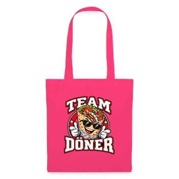 Team Döner – Lustiges Kebab Design - Stoffbeutel - Azalea - Vorne