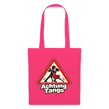 Achtung Tango – Tanzpaar im Warnschild - Stoffbeutel - Azalea - Vorne