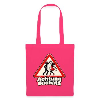 Achtung Bachata – Tanzpaar im Warnschild - Stoffbeutel - Azalea - Vorne