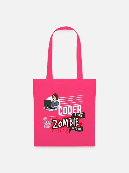 Coder by day Zombie by night - Programmiererin - Stoffbeutel - Azalea