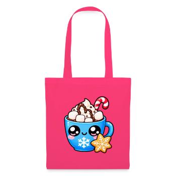 Kawaii Heiße Schokolade und Marshmallows-Tasse - Stoffbeutel - Azalea - Vorne