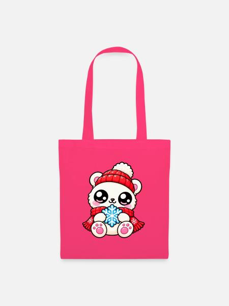 Winterpanda Rotherz-Schneeflocke - Stoffbeutel - Azalea