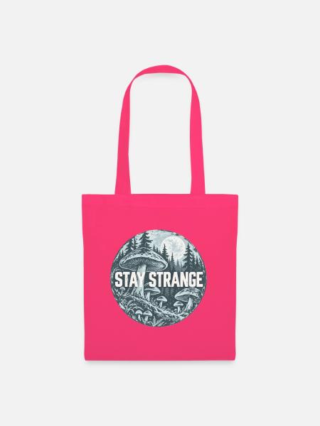 Stay Strange Waldpilz Motiv - Stoffbeutel - Azalea