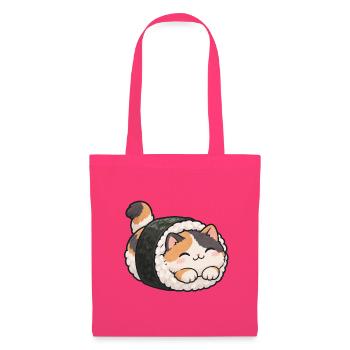 Katzensushi-Rolle: Niedliche Cartoonkatze - Stoffbeutel - Azalea - Vorne
