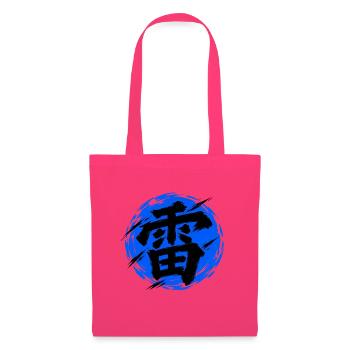 KANJI-RESONANZ | Donner — elektrischer Schlag - Stoffbeutel - Azalea - Vorne