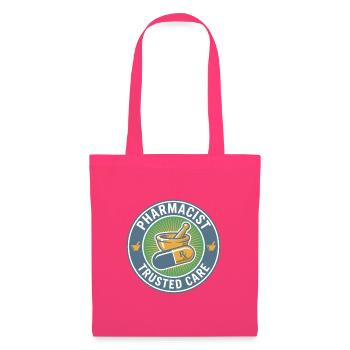 Pharmacist Trusted Care Mortar Pillen-Badge-Geschenk - Stoffbeutel - Azalea - Vorne