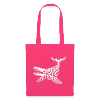 Süßes Skelett Wal Walfisch Cartoon Weiß Shirt - Stoffbeutel - Azalea - Vorne