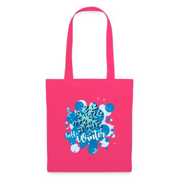 Hello Winter - Schneeflocke in Blau - Stoffbeutel - Azalea - Vorne