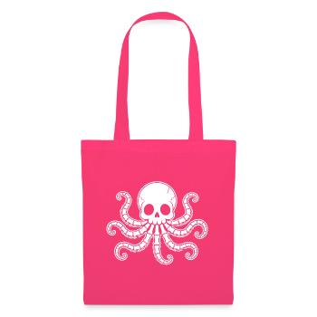 Süßes Skelett Oktopus Tintenfisch Cartoon Shirt - Stoffbeutel - Azalea - Vorne