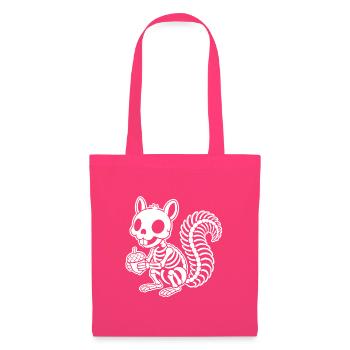 Süßes Skelett Eichhörnchen Nuss Cartoon Shirt - Stoffbeutel - Azalea - Vorne