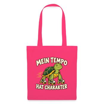 Mein Tempo hat Charakter - Stoffbeutel - Azalea - Vorne