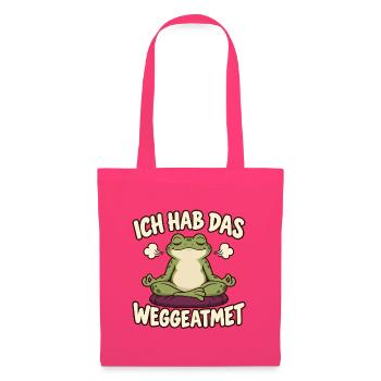 Frosch – Ich hab das weggeatmet - Stoffbeutel - Azalea - Vorne