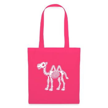 Süßes Skelett Kamel Wüste Dromedar Cartoon Shirt - Stoffbeutel - Azalea - Vorne