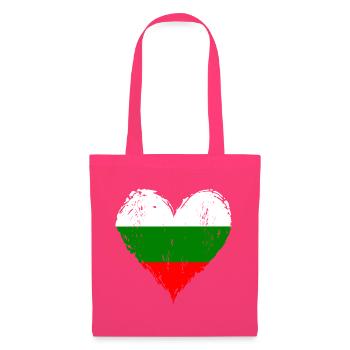 Bulgarien Herzflagge Grunge - Stoffbeutel - Azalea - Vorne
