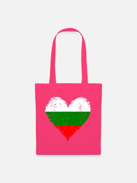 Bulgarien Herzflagge Grunge - Stoffbeutel - Azalea