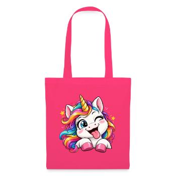Fröhliches Regenbogen-Einhorn - Stoffbeutel - Azalea - Vorne