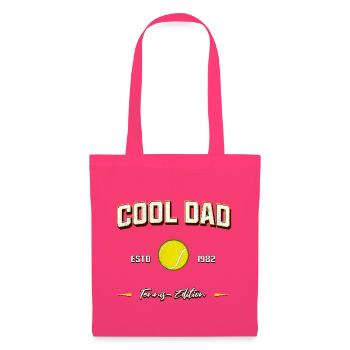 Cool Dad 1982 Tennis Papa Geburtstag Geschenk - Stoffbeutel - Azalea - Vorne