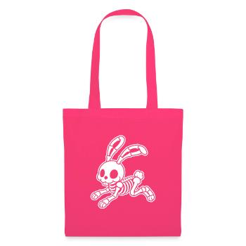 Süßes Skelett Hase Kaninchen Ostern Cartoon Shirt - Stoffbeutel - Azalea - Vorne