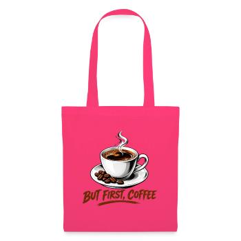 Aber der erste Kaffee Klassischer Espresso-Becher - Stoffbeutel - Azalea - Vorne