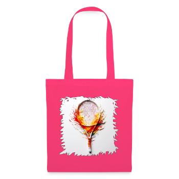 Farbexplosion Tennisracket Kunst - Stoffbeutel - Azalea - Vorne