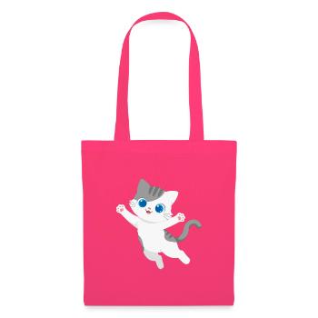 Verspieltes Kawaii-Kätzchenspringen - Stoffbeutel - Azalea - Vorne