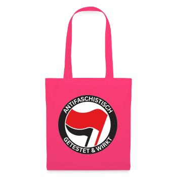 Antifaschistisch Getestet - Stoffbeutel - Azalea - Vorne