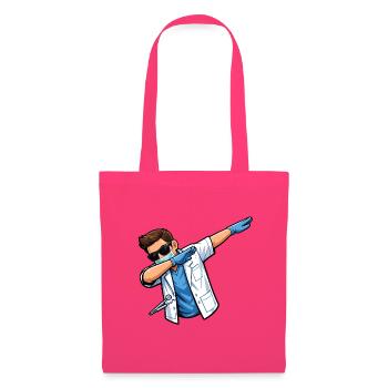 Dabbing Zahnarzt – Lustiges Dentalmotiv - Stoffbeutel - Azalea - Vorne