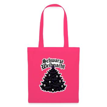 Schwarze Weihnacht Gothic Tannenbaum Fledermaus - Stoffbeutel - Azalea - Vorne