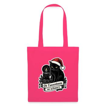 Oh Tannenbaum so schwarz Katze Gothic Weihnachten - Stoffbeutel - Azalea - Vorne