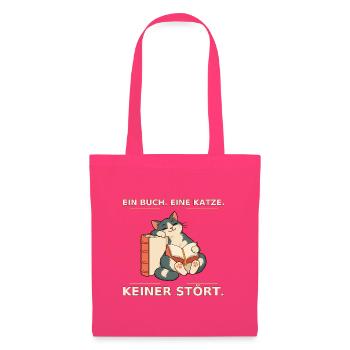 Buchliebe Katze – Nicht Stören - Stoffbeutel - Azalea - Vorne