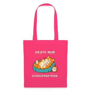 Heute Nur Schnurrbetrieb Katze - Stoffbeutel - Azalea - Vorne